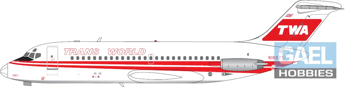 V1:400 TWA DC-9-15 N1067T #400009
