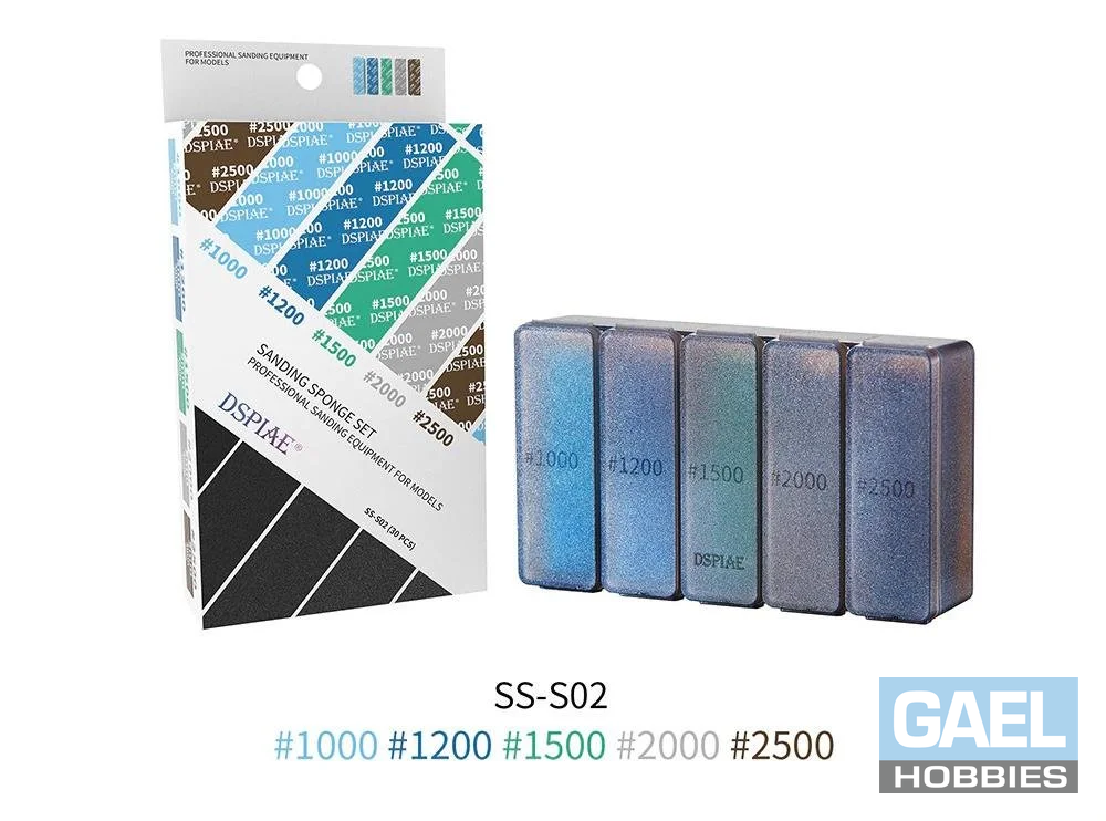 DSPIAE DSP-SS-S01 #180-#800 Sanding Sponge 30Pcs