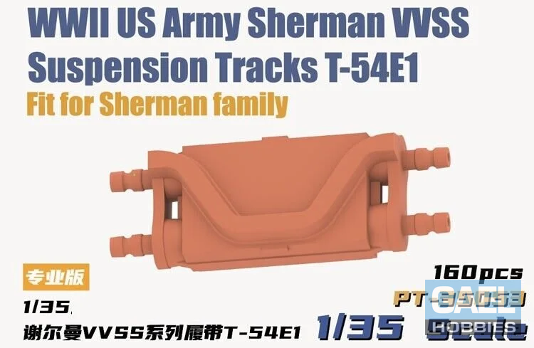 1/35 Heavy Hobby WWII US Army Sherman VVSS Suspension Tracks T-54E1 #PT-35053