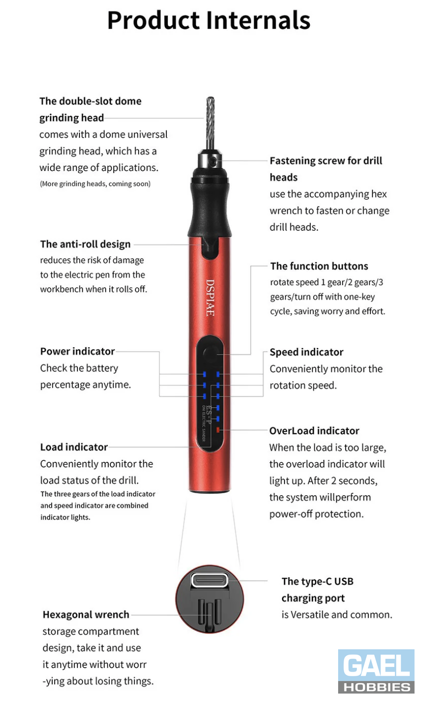 DSPIAE DSP-ES-P Portable Electric Sanding Pen