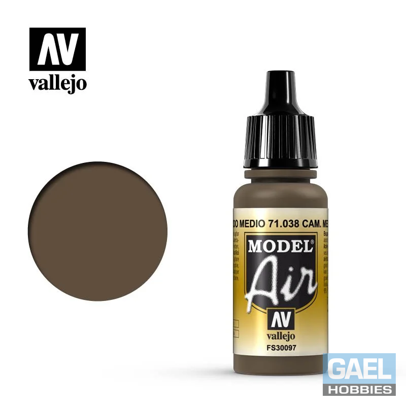 Vallejo 10ml Model Color Flanker Medium Brown (71.038)