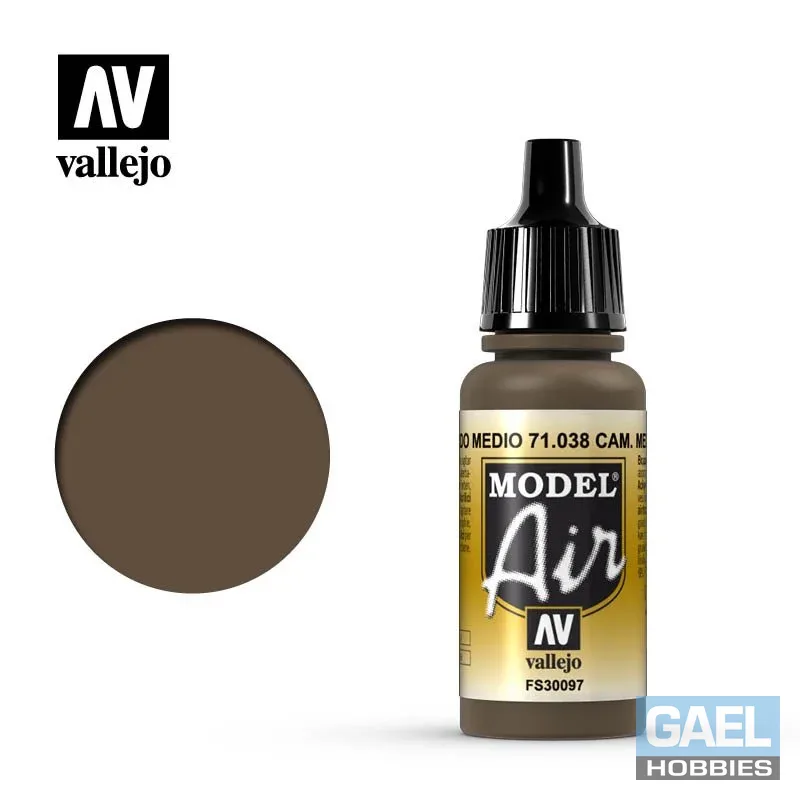 Vallejo 10ml Model Color Flanker Medium Brown (71.038)
