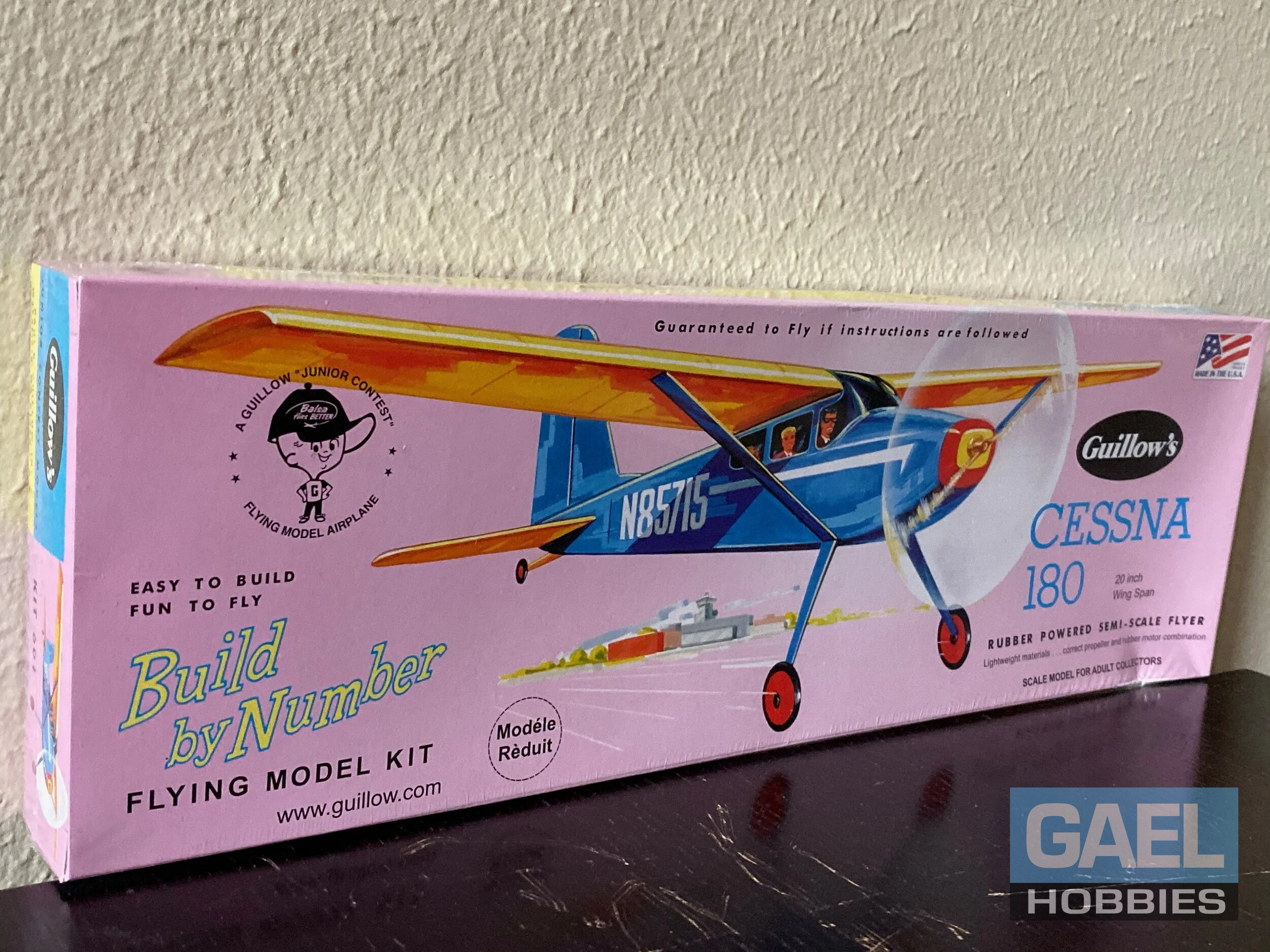 Guillow's Cessna 180 20" Wingspan Aircraft Balsa Kit# 601