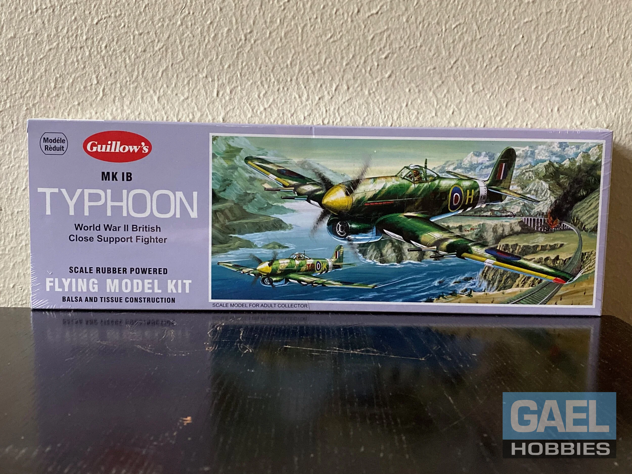 Guillow's MkIB Typhoon Aircraft 18" Wingspan Balsa Kit# 906