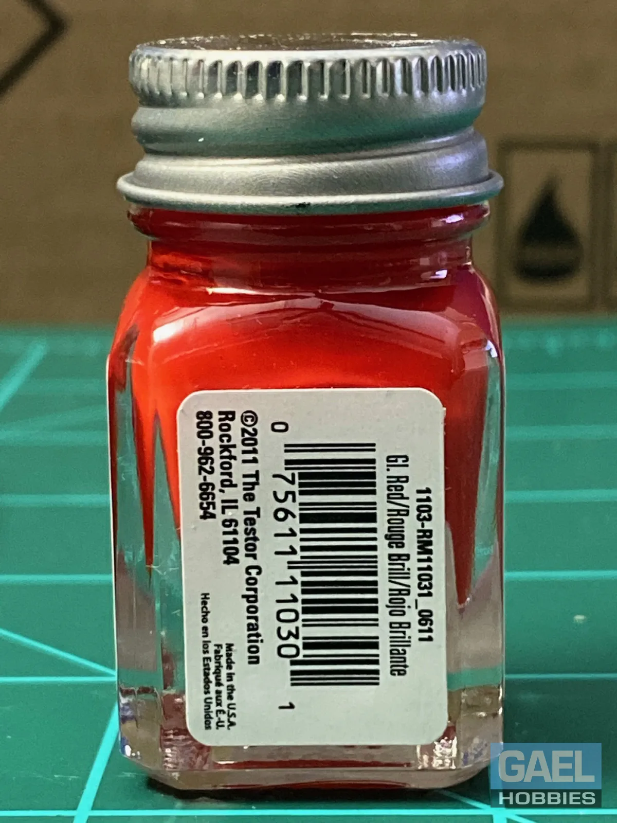 Testors Enamel 1/4oz-Gloss Red #1103