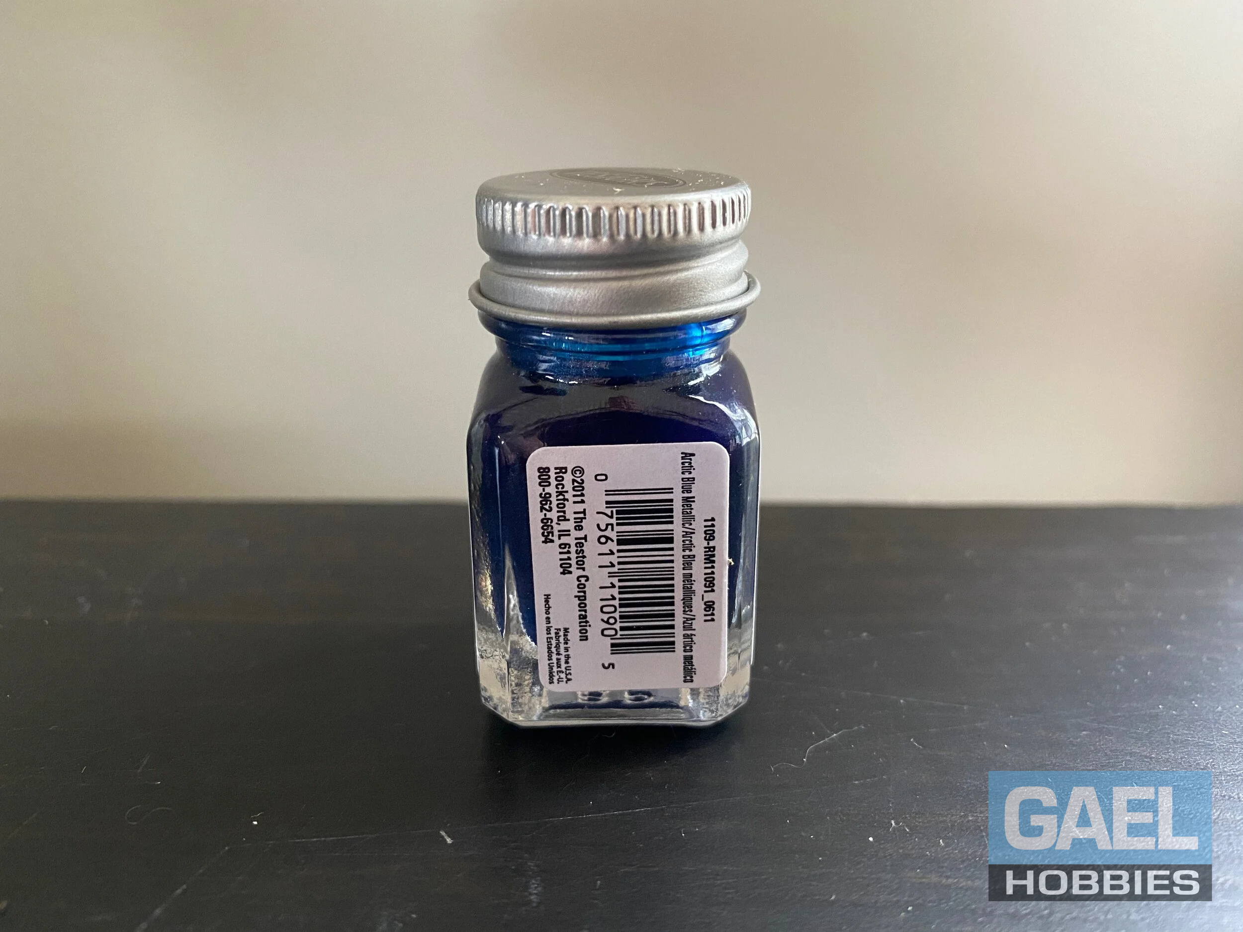 Testors Enamel 1/4oz-Arctic Blue Metallic #1109