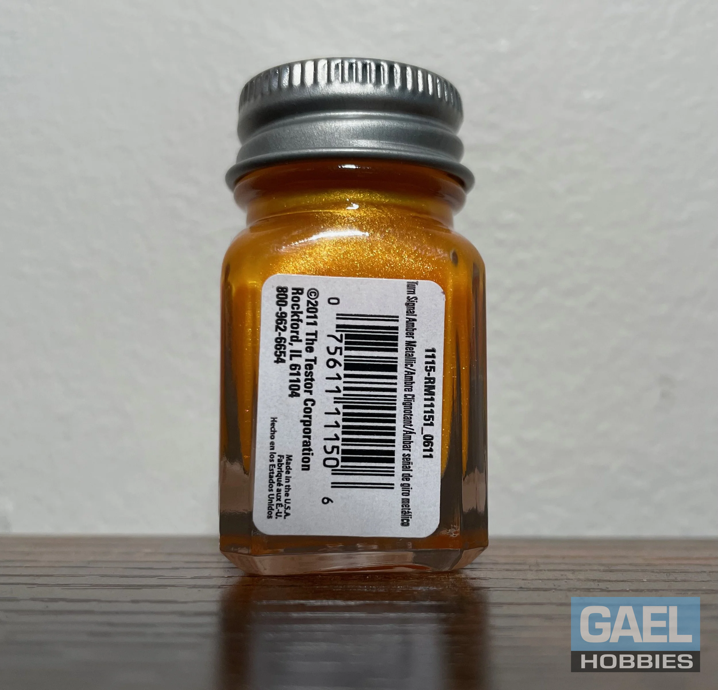 Testors Enamel 1/4oz-Turn Signal Amber #1115