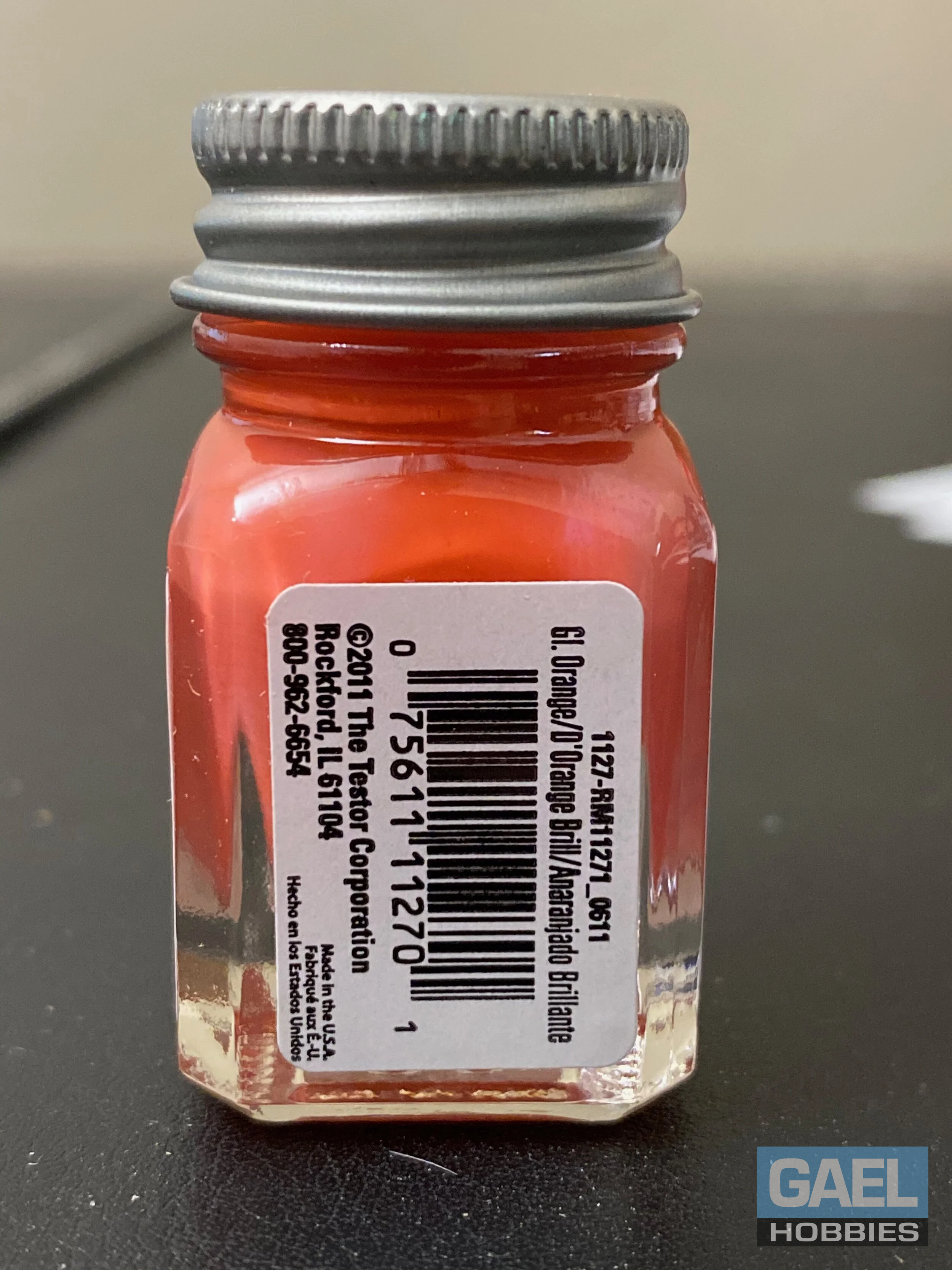 Testors Enamel 1/4oz-Gloss Orange #1127