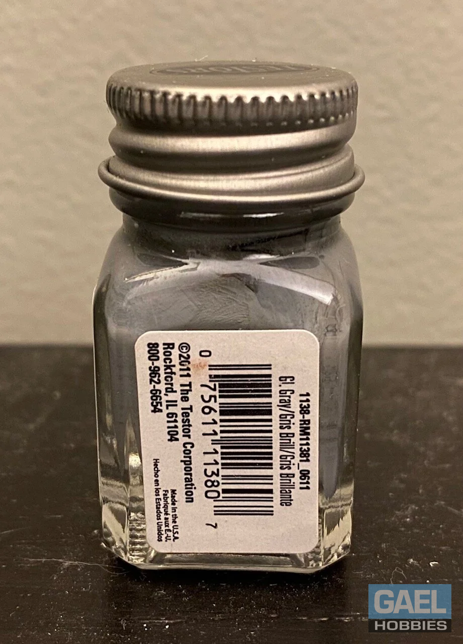Testors Enamel 1/4oz-Gloss Grey #1138