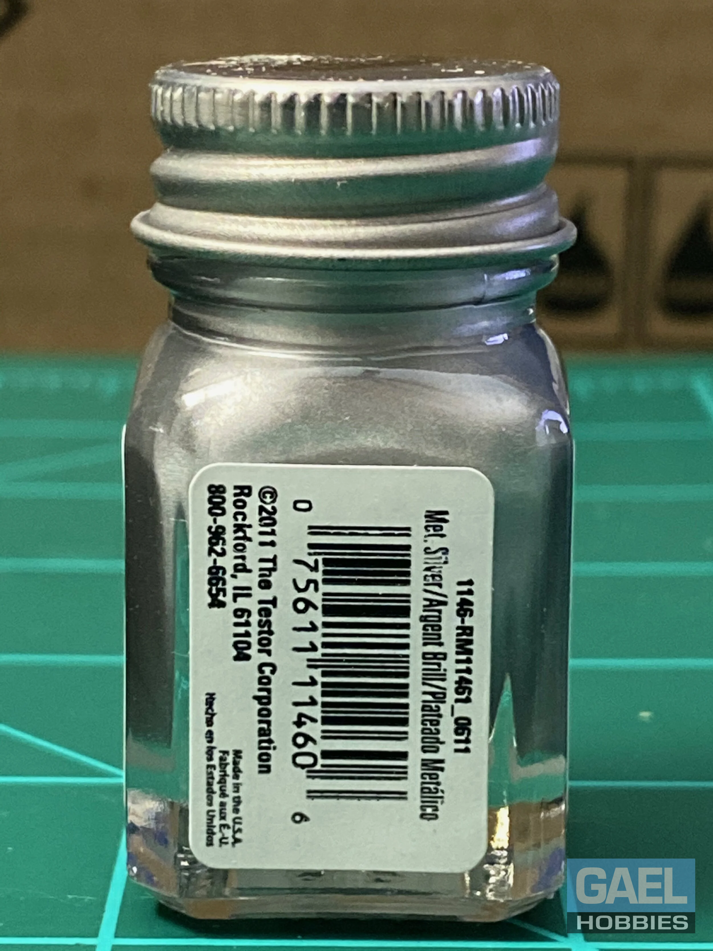 Testors Enamel 1/4oz-Metallic Silver #1146