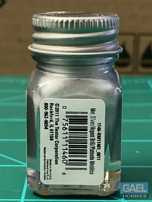 Testors Enamel 1/4oz-Metallic Silver #1146