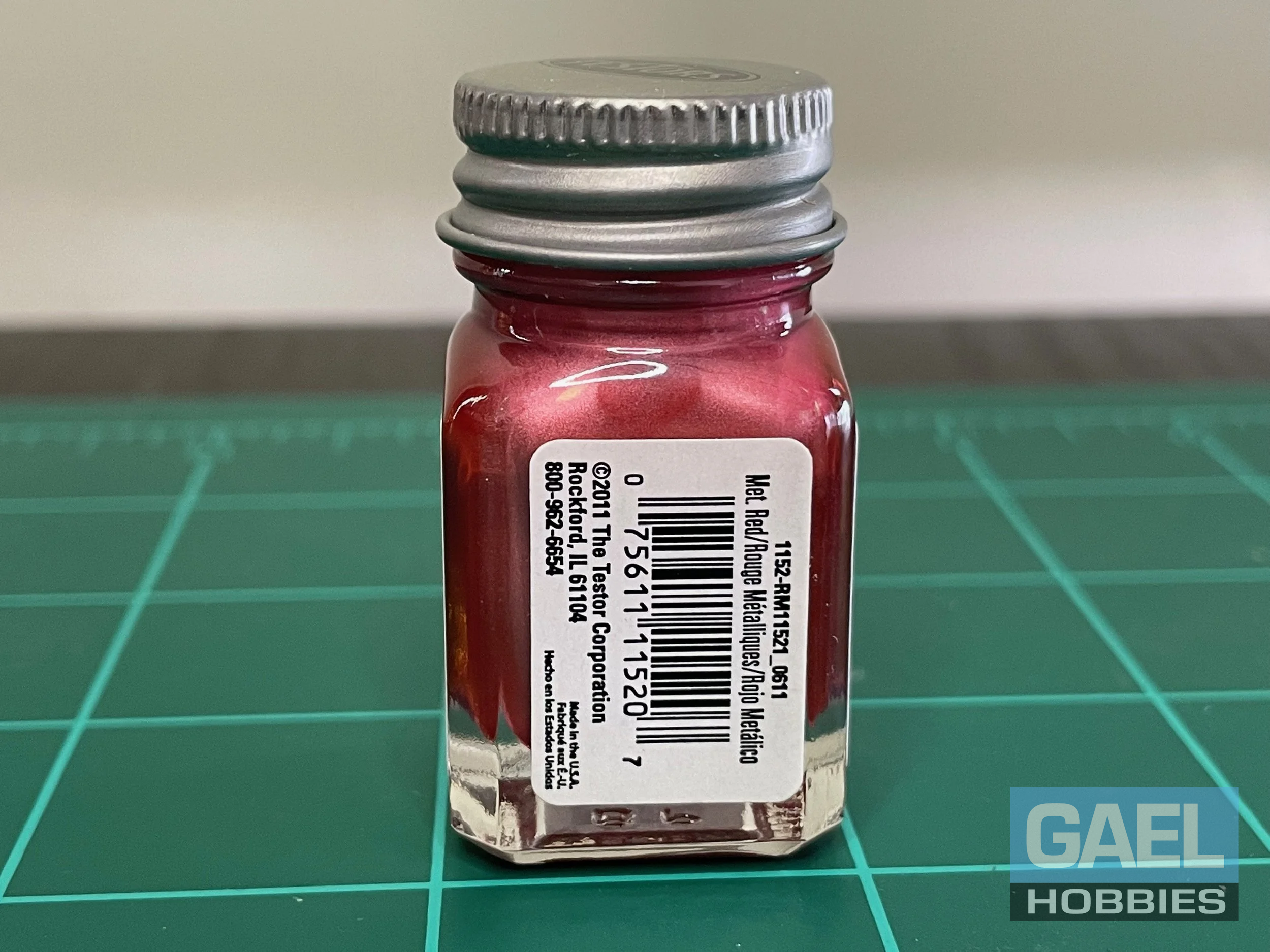 Testors Enamel 1/4oz-Metallic Red #1152