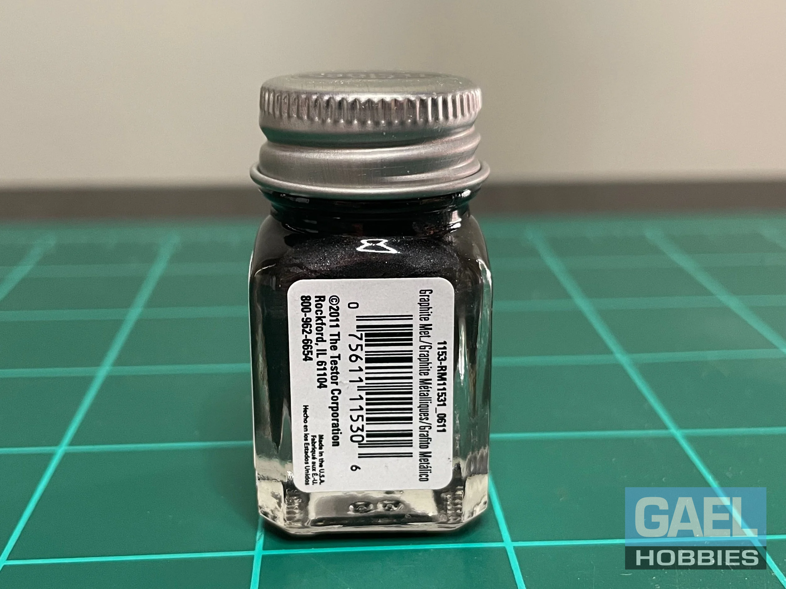 Testors Enamel 1/4oz-Graphite Metallic #1153