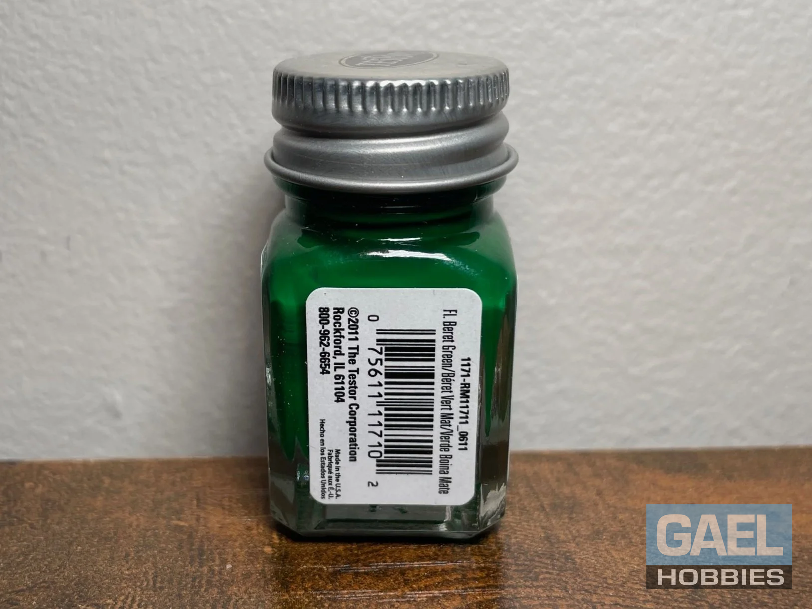 Testors Enamel 1/4oz-Flat Beret Green #1171