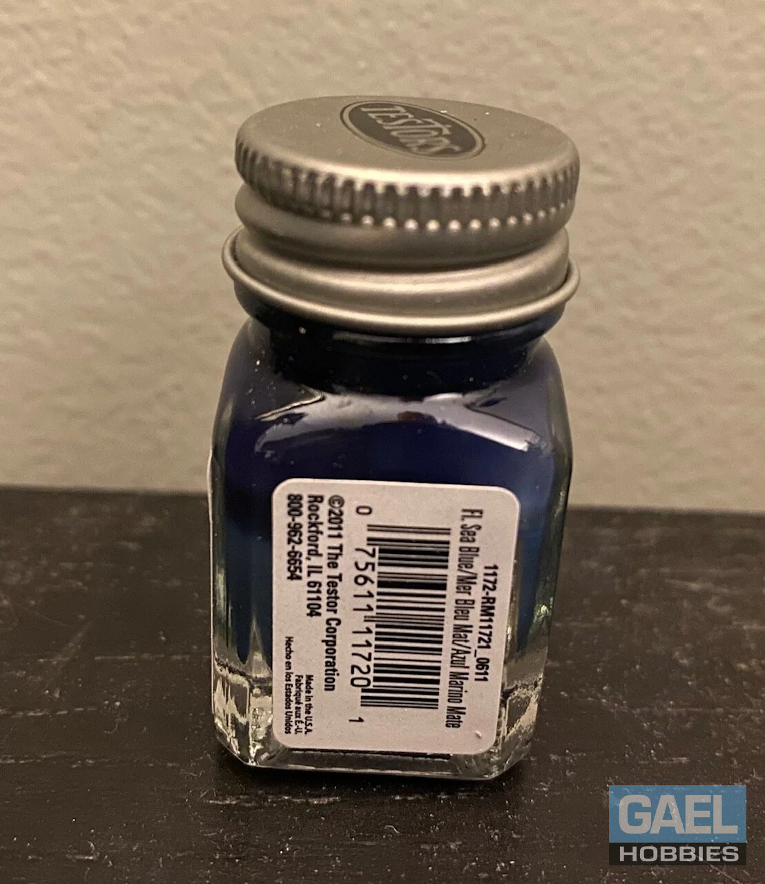 Testors Enamel 1/4oz-Flat Sea Blue #1172