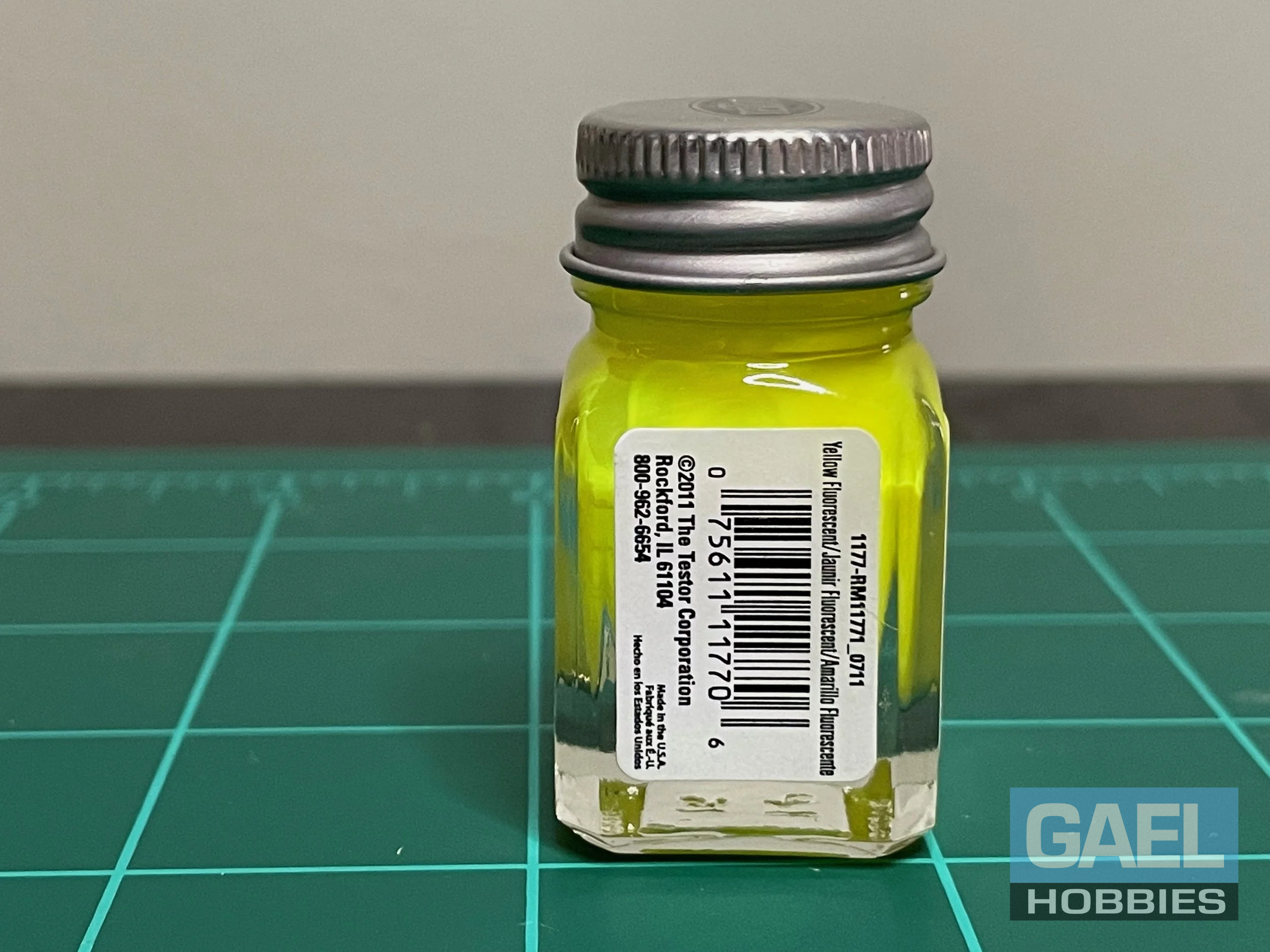 Testors Enamel 1/4oz-Fluorescent Yellow #1177