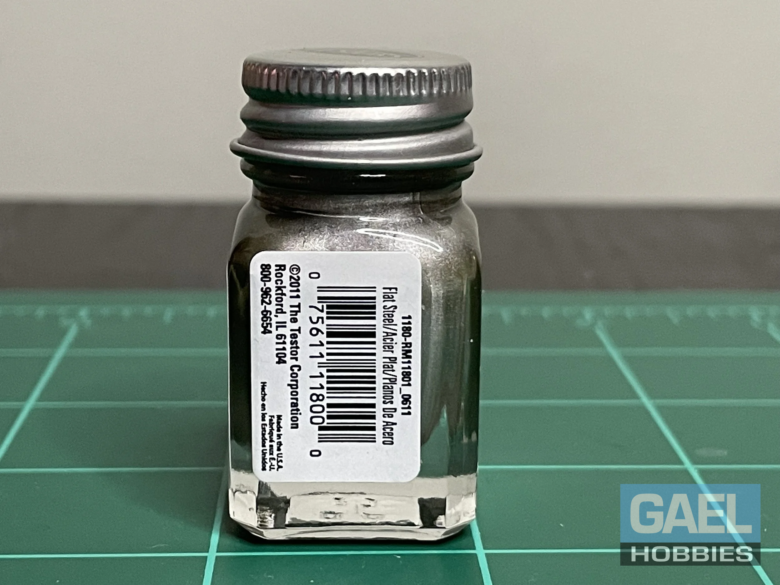 Testors Enamel 1/4oz-Flat Steel #1180