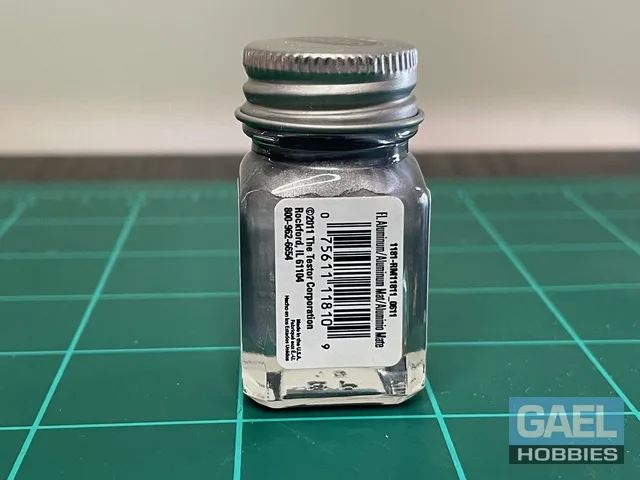 Testors Enamel 1/4oz-Flat Aluminum #1181