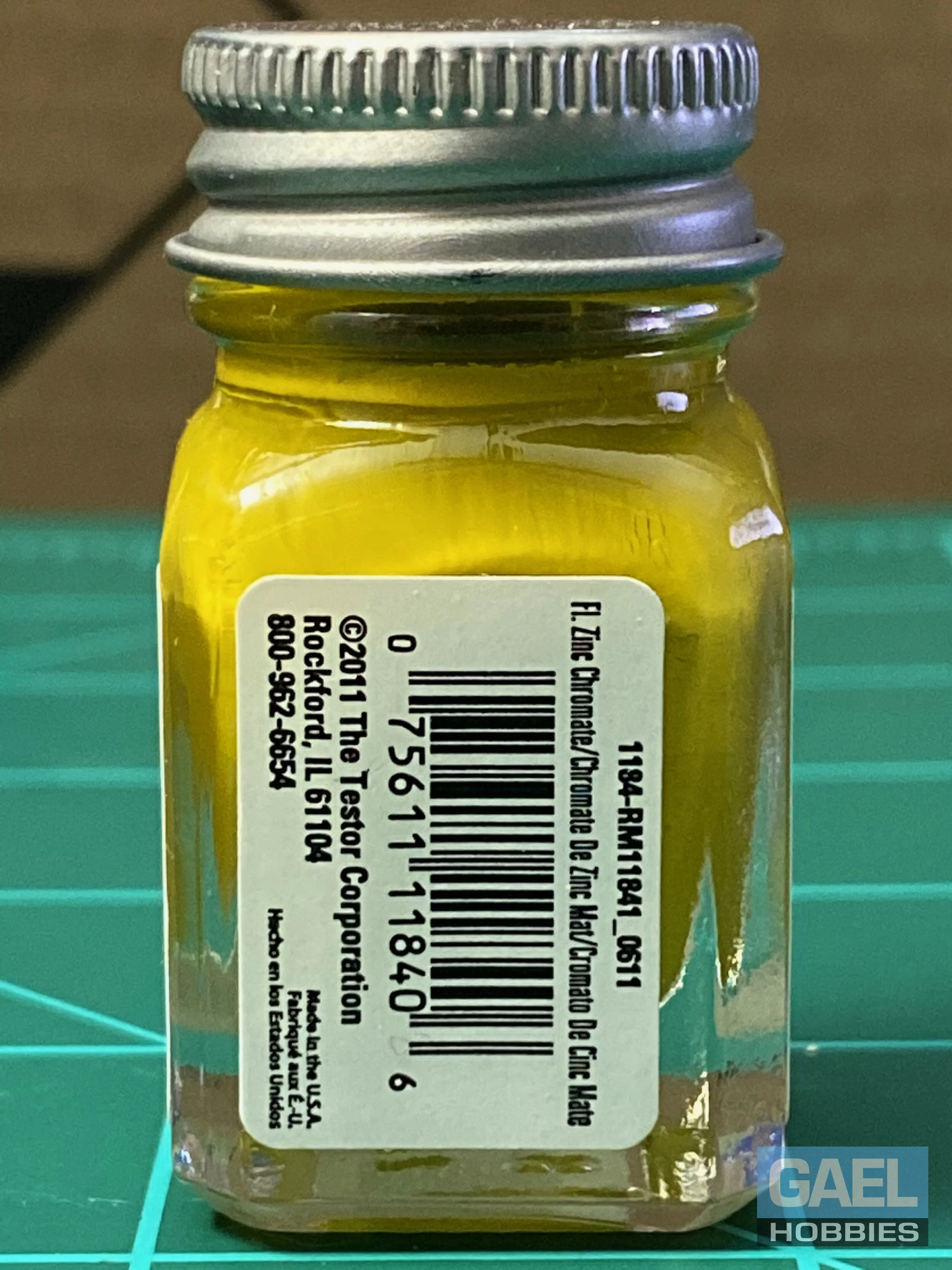 Testors Enamel 1/4oz-Flat Zinc Chromate #1184