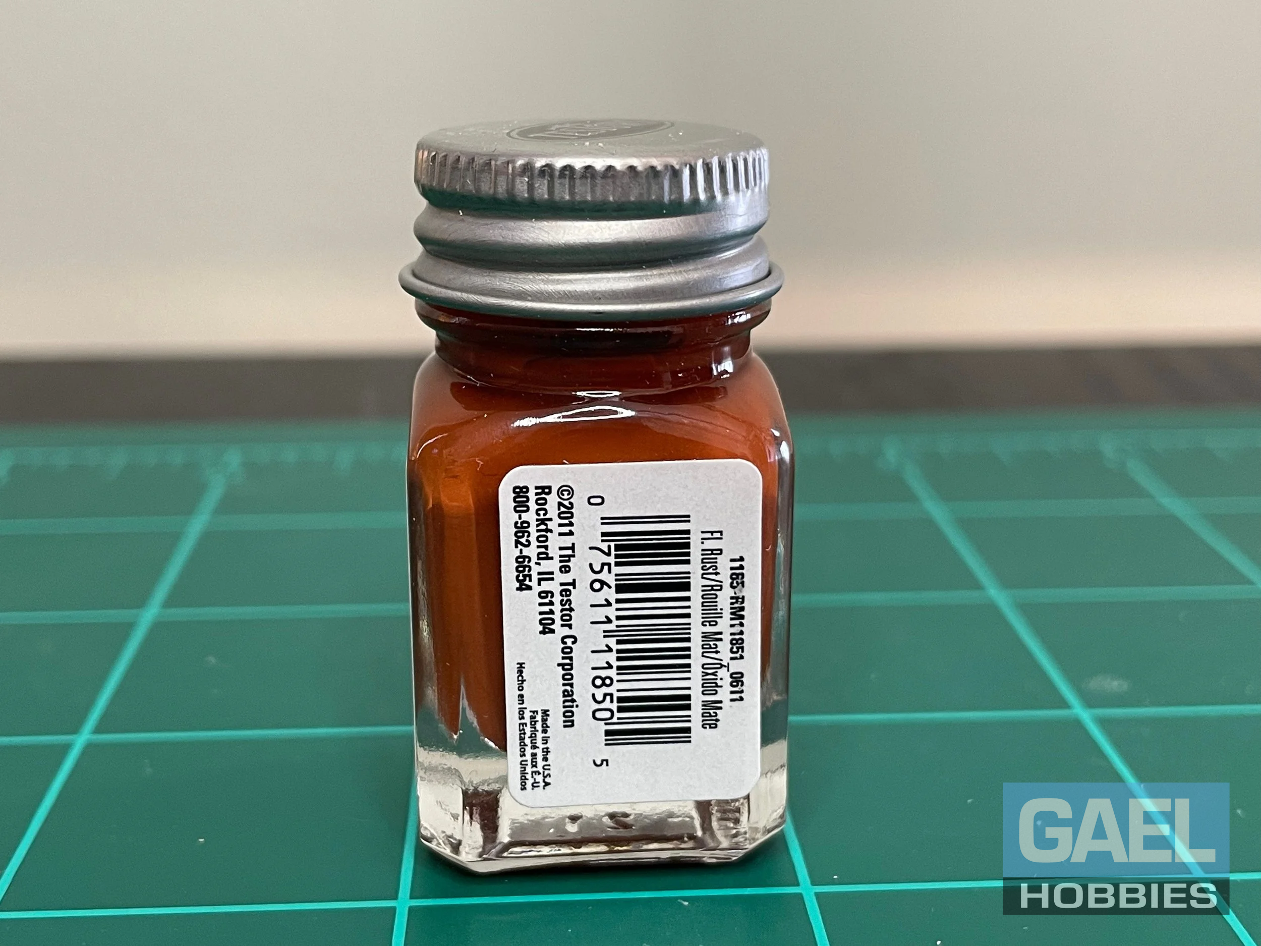 Testors Enamel 1/4oz-Flat Rust #1185