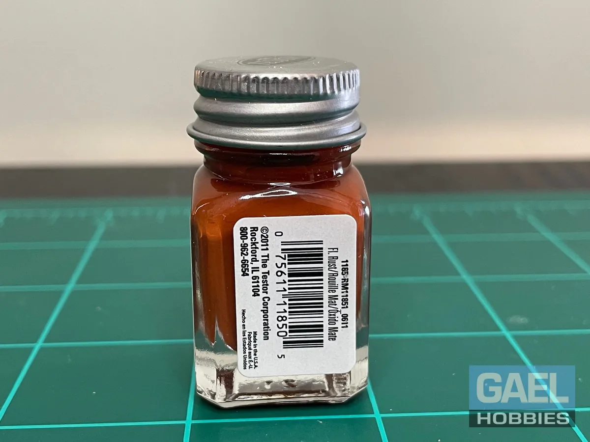 Testors Enamel 1/4oz-Flat Rust #1185