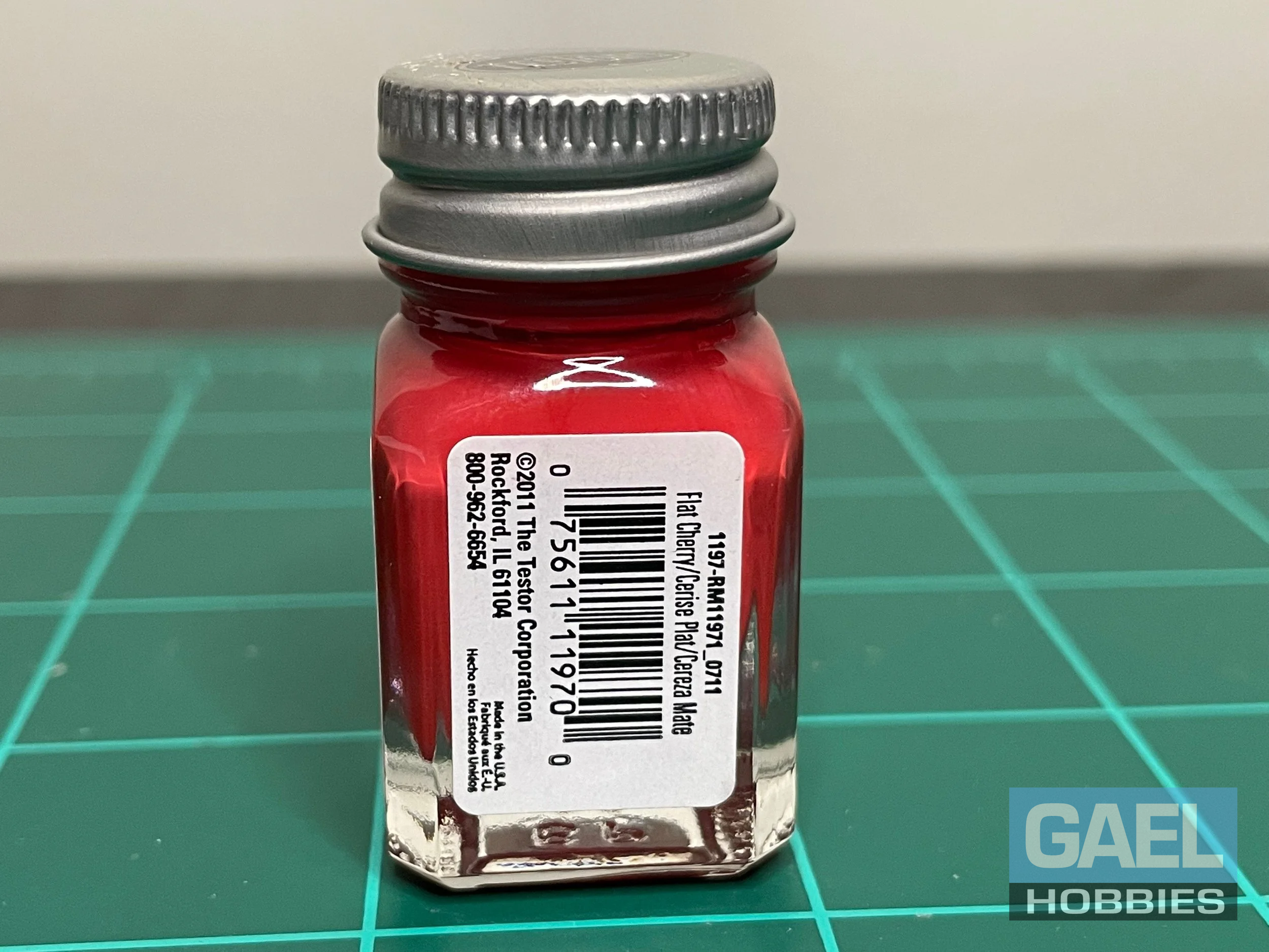 Testors Enamel 1/4oz-Flat Cherry #1197