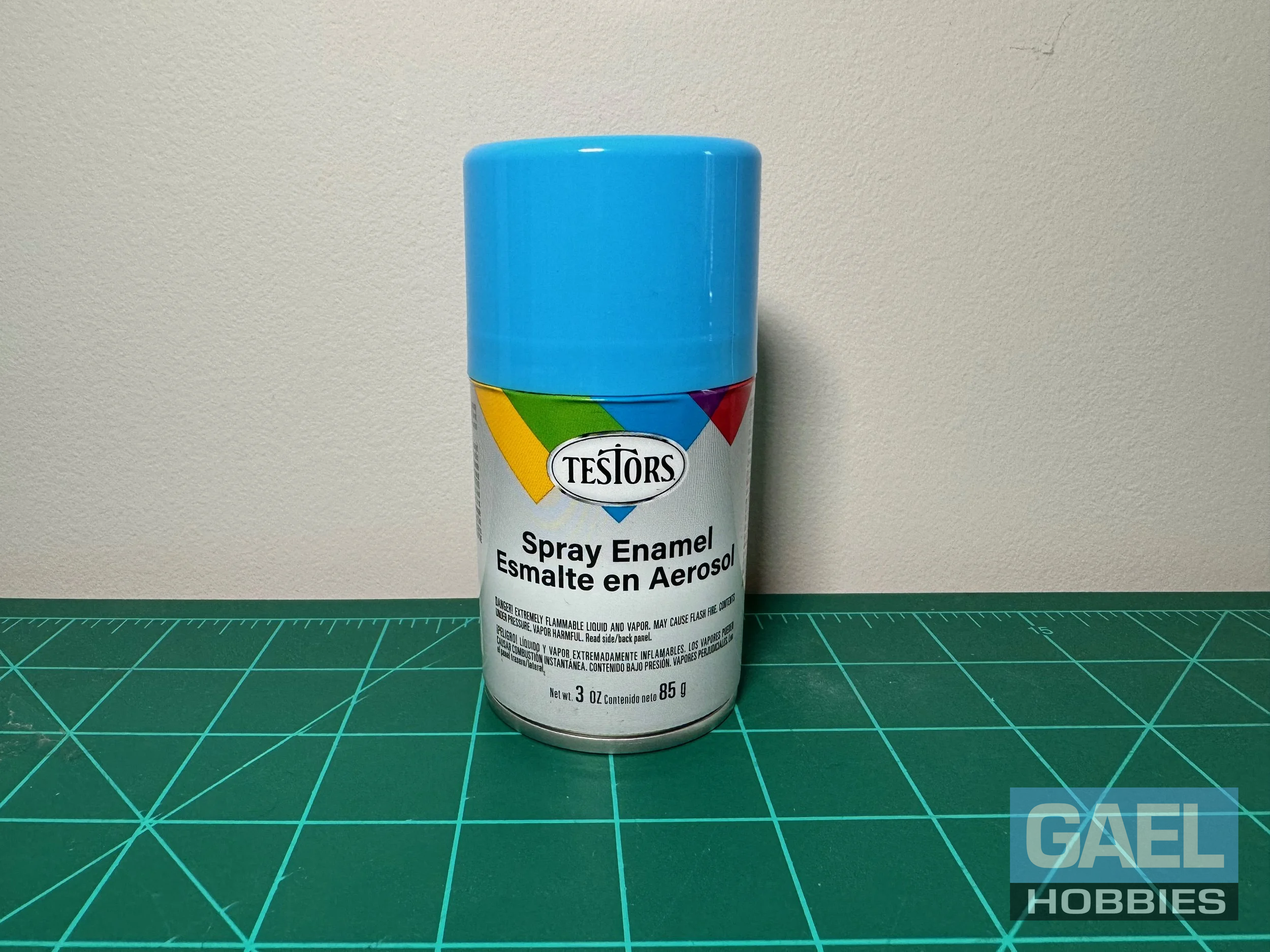 Testors Enamel 3oz.-Spray Enamel Gloss Light Blue #1208T