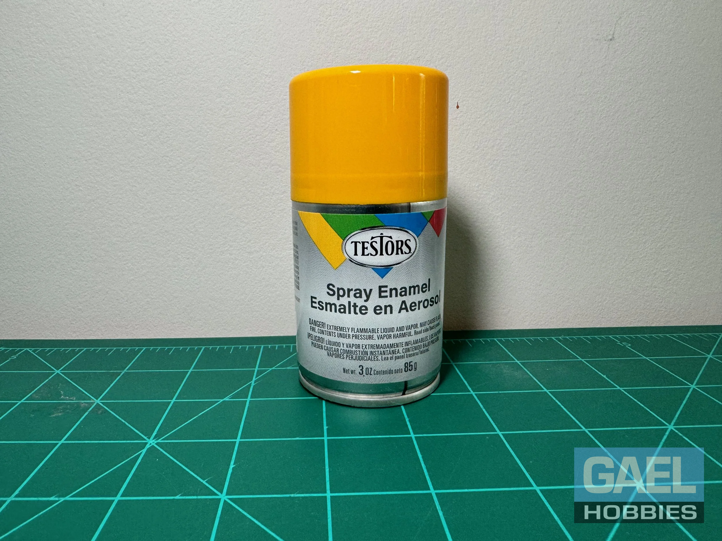 Testors Enamel 3oz.-Spray Enamel Gloss Yellow #1214T