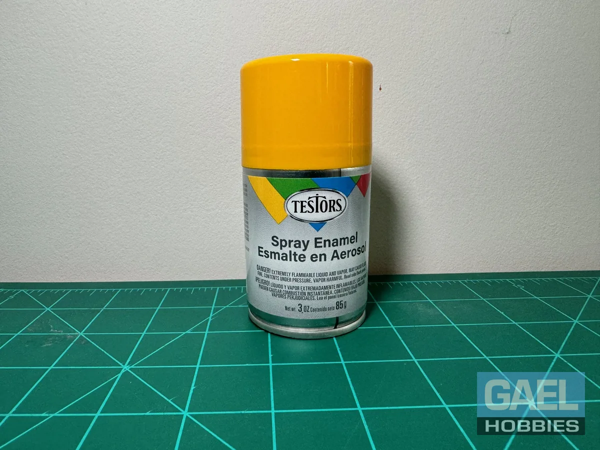 Testors Enamel 3oz.-Spray Enamel Gloss Yellow #1214T