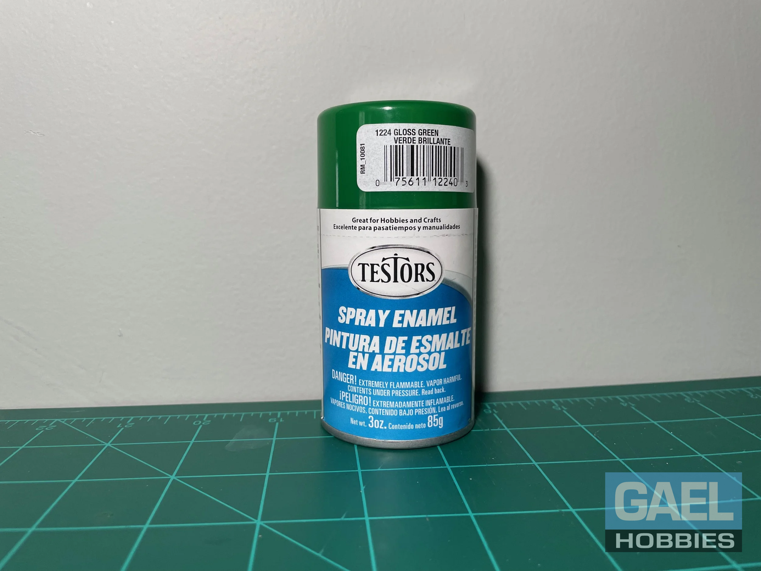 Testors Enamel 3oz.-Spray Enamel Gloss Green #1224T