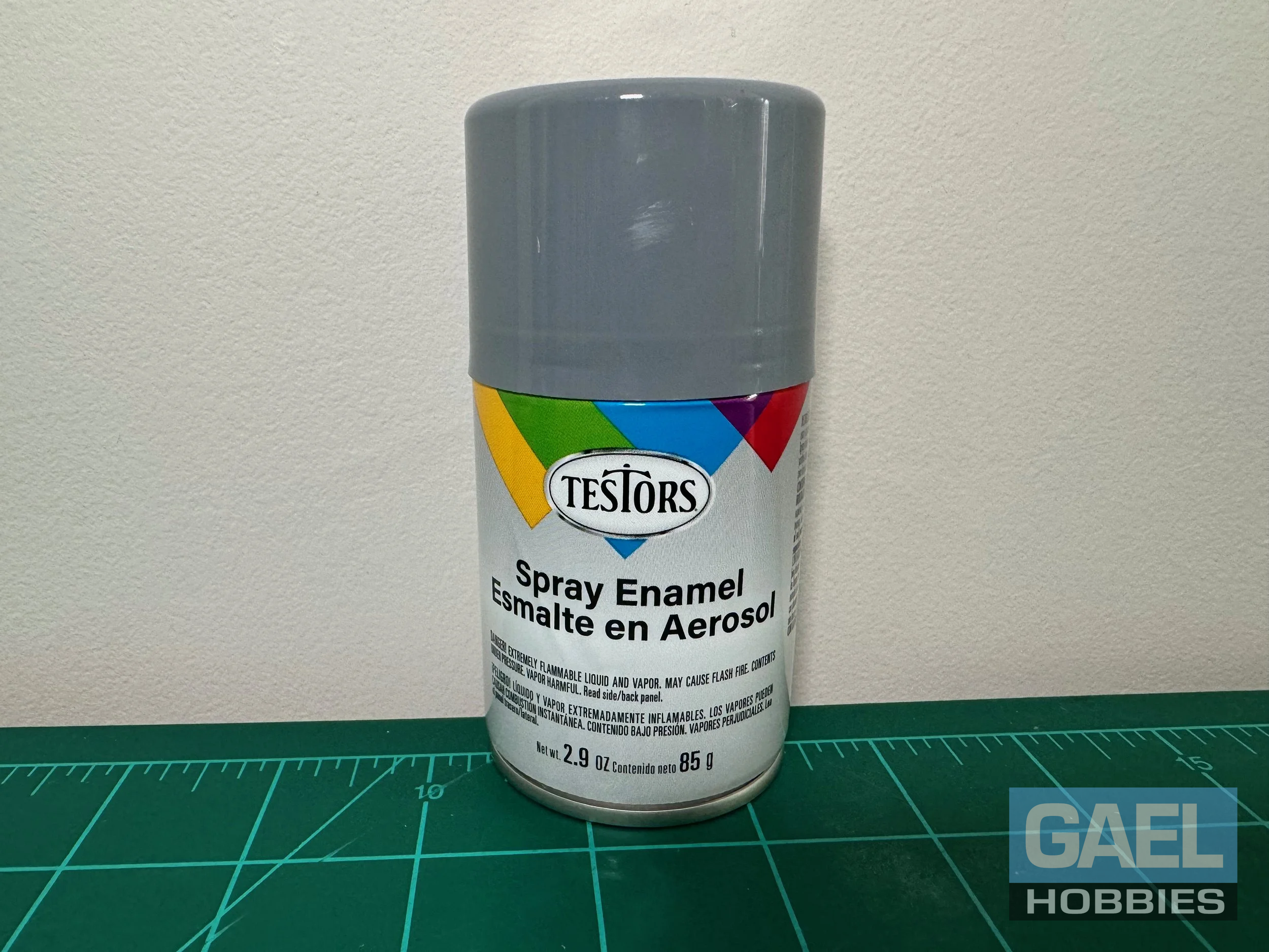 Testors Enamel 3oz.-Spray Enamel Gloss Grey #1238T