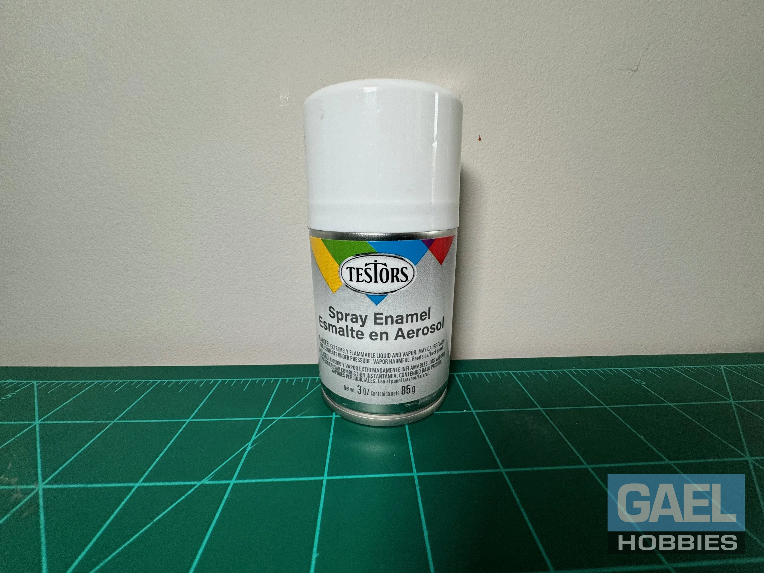 Testors Enamel 3oz.-Spray Enamel Gloss White #1245T