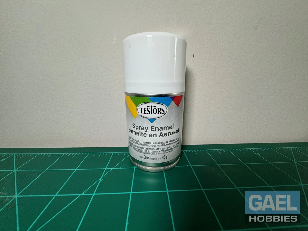 Testors Enamel 3oz.-Spray Enamel Gloss White #1245T