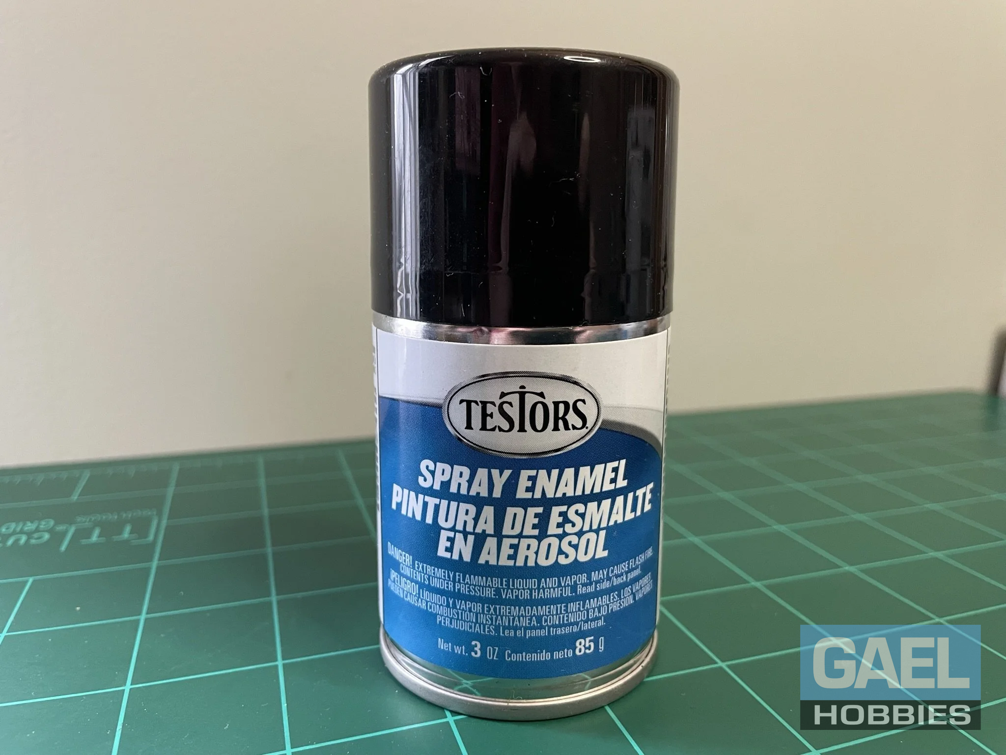 Testors Gloss Black 3oz Spray (1247T)