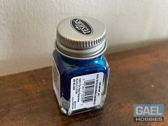 Testors Enamel 1/4oz-Blue Metal Flake #1539