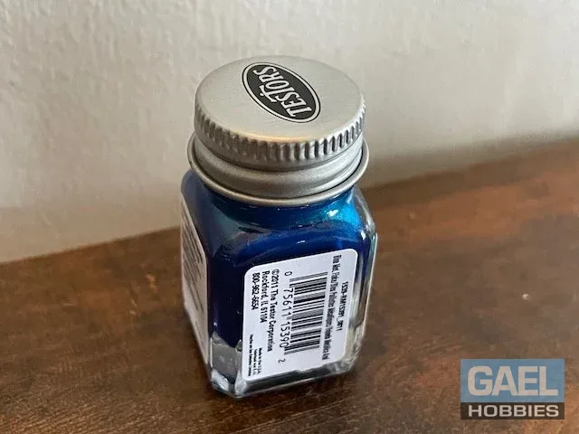 Testors Enamel 1/4oz-Blue Metal Flake #1539