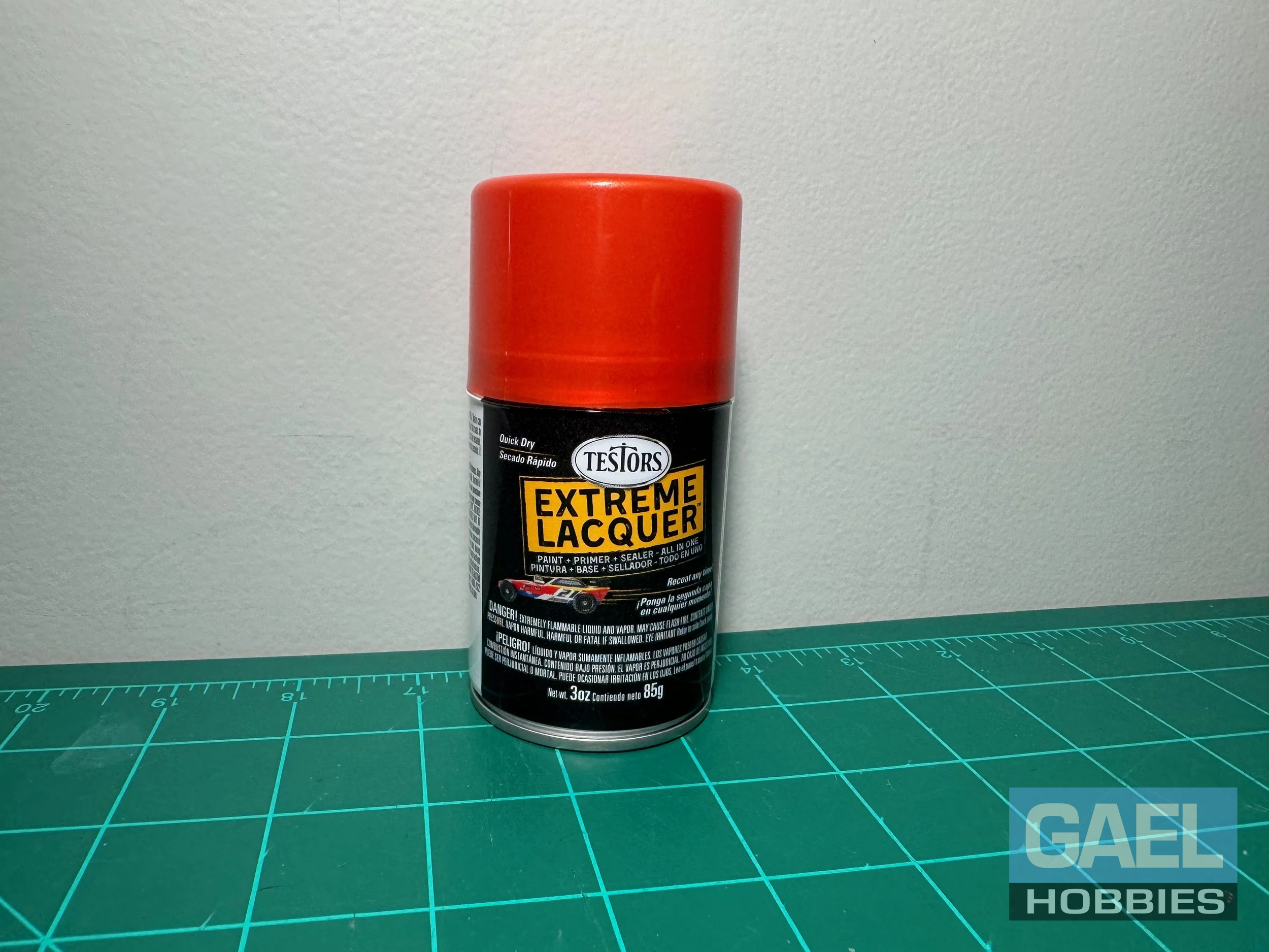 Testors Lacquer 3oz.-Spray Extreme Lacquer Flaming Orange #1840MT