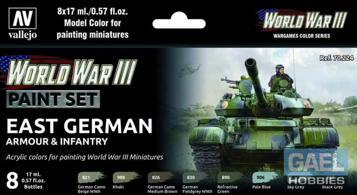 Vallejo Model Color WWIII East German Armour & Infantry #70.224