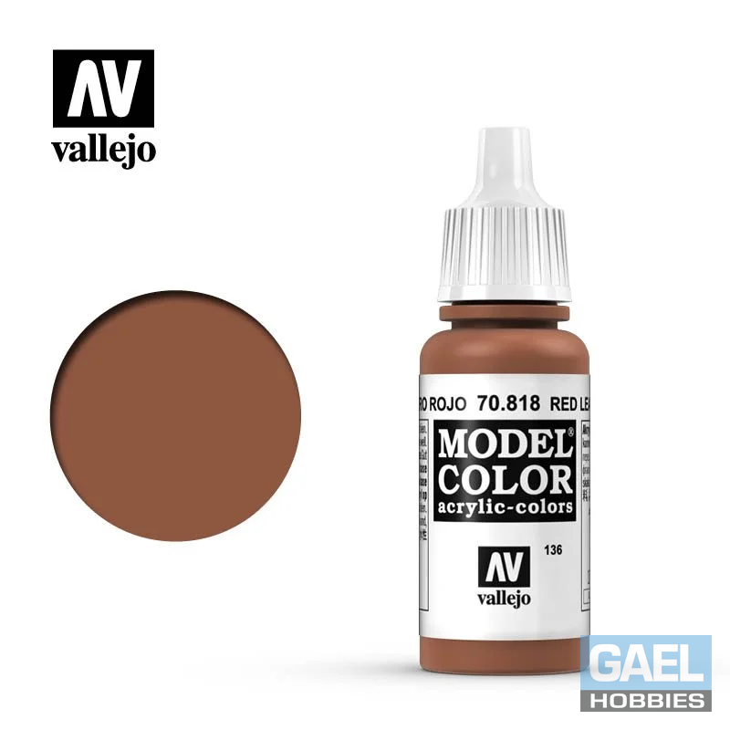 Vallejo 17ml Model Color Red Leather (70.818)