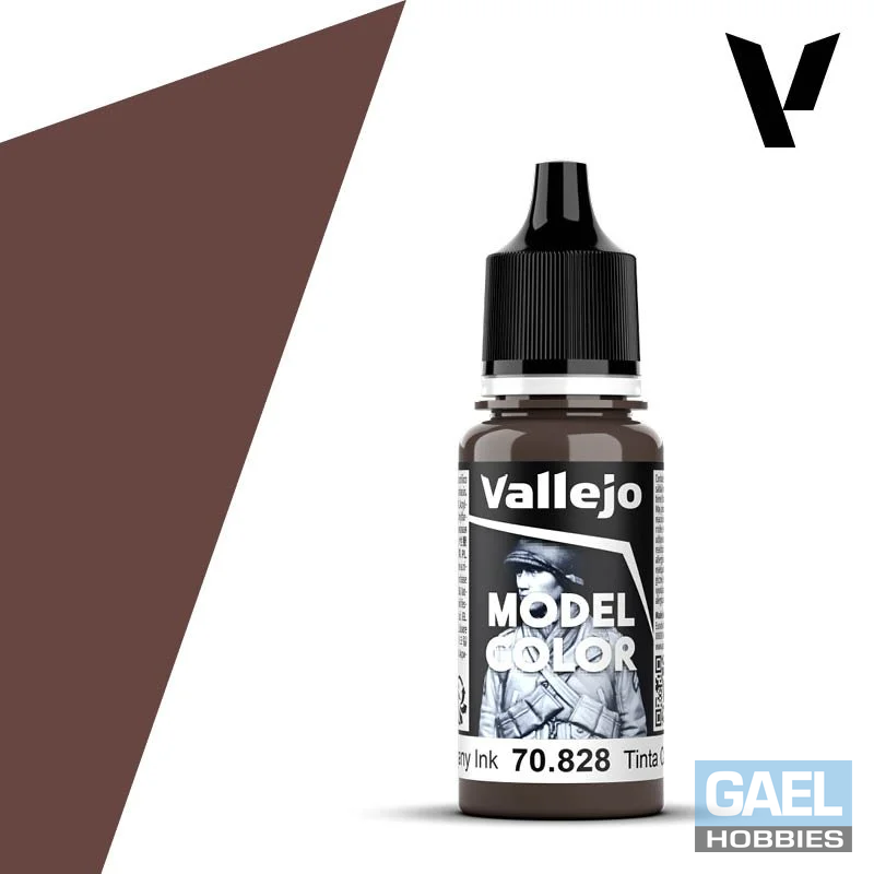 Vallejo 18ml Mahogany Ink Model Color (70.828)