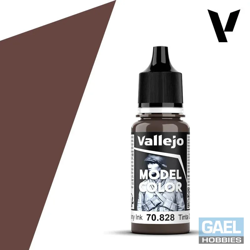 Vallejo 18ml Mahogany Ink Model Color (70.828)
