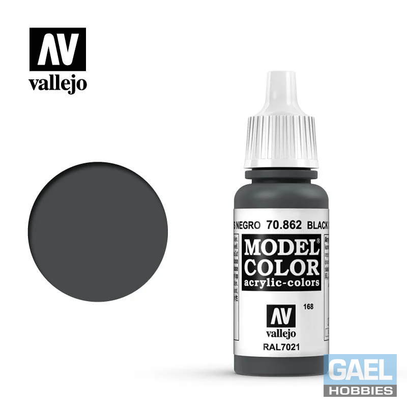 Vallejo 17ml Model Color Black Grey (70.862)