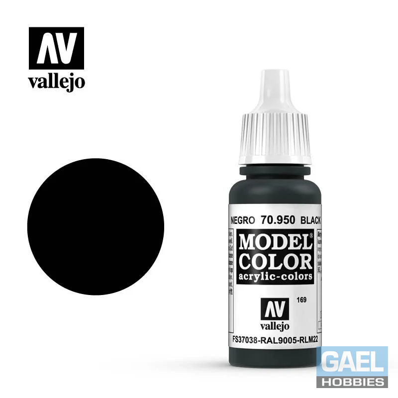 Vallejo 17ml Model Color Black (70.950)