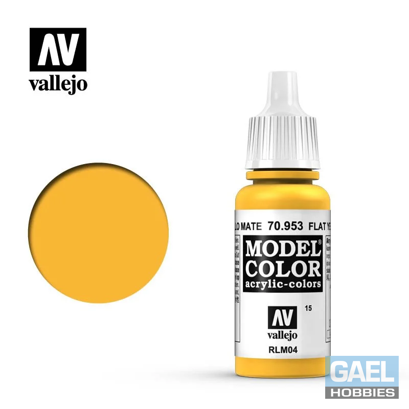 Vallejo 17ml Model Color Flat Yellow (70.953)