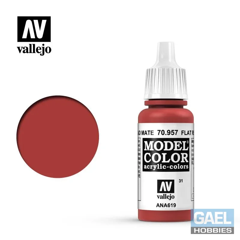 Vallejo 17ml Model Color Flat Red (70.957)