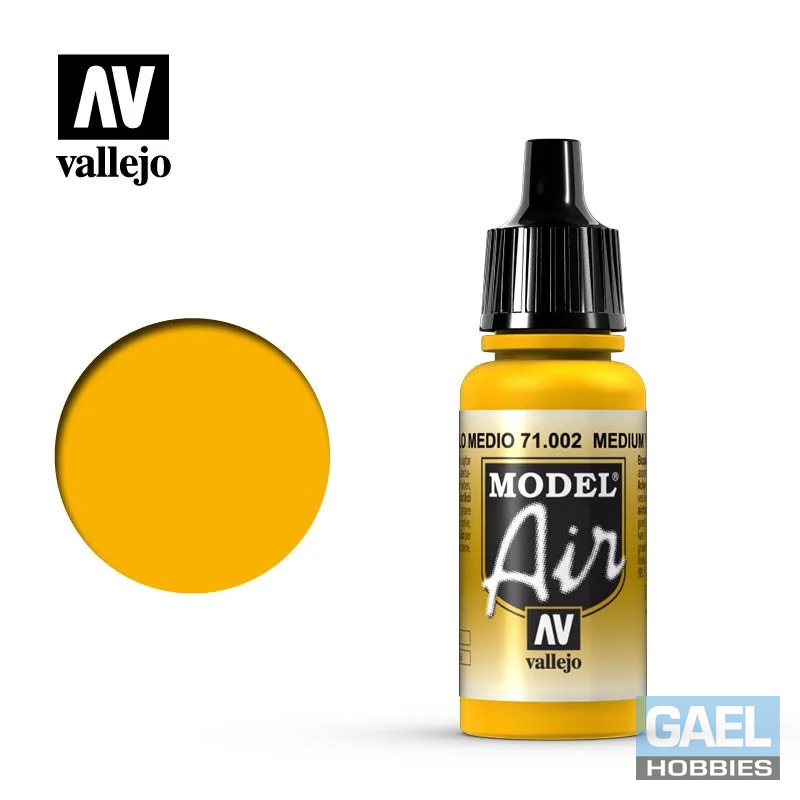 Vallejo 17ml Model Air Medium Yellow (71.002)