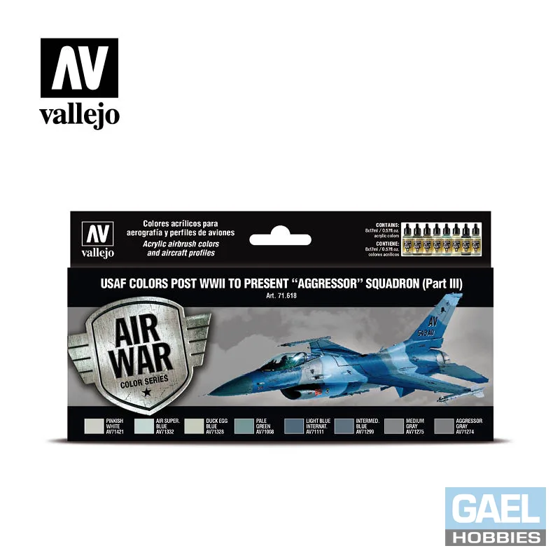 Vallejo 17oz Model Air USAF Colors Post WWII to Present "Aggressor" Squadron Part III #71.618