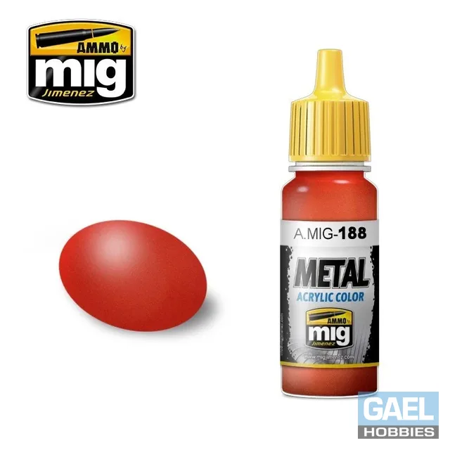 AMMO Metal Color ACRYLIC COLOR 17mL METALLIC Red #A.MIG-0188