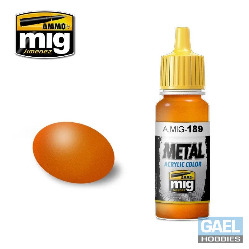 AMMO Metal Color ACRYLIC COLOR 17mL METALLIC Orange #A.MIG-0189