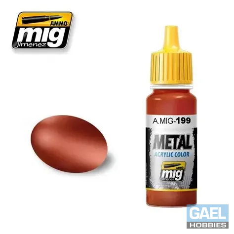 AMMO Metal Color ACRYLIC COLOR 17mL METALLIC Copper #A.MIG-0199